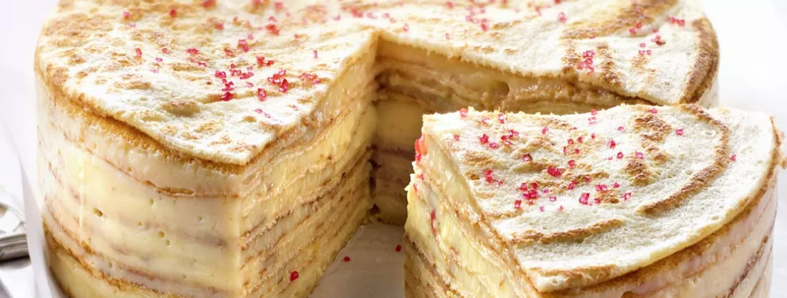 Gâteau de crêpes à la crème pâtissière citronnée Maïzena® Gâteau de crêpes à la crème pâtissière