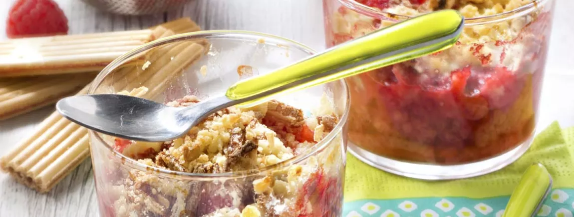 Petits crumbles de fruits rouges aux Paille d’Or® Framboise Petits crumbles de fruits rouges aux Paille d’Or® Framboise