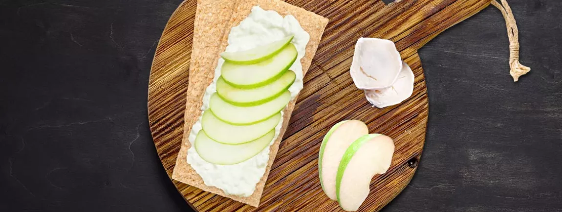 cracotte en sucré salé, chèvre pomme