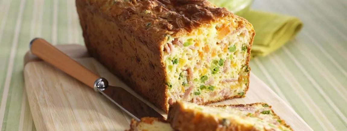 Cake au jambon et aux petits légumes