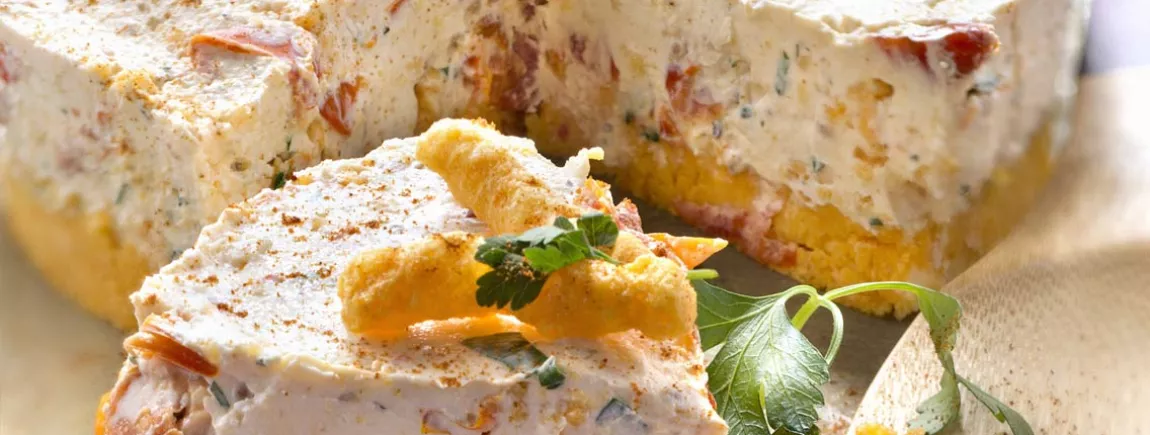 Cheesecake express aux tomates confites avec les biscuits Belin® cheesecake tomates confites