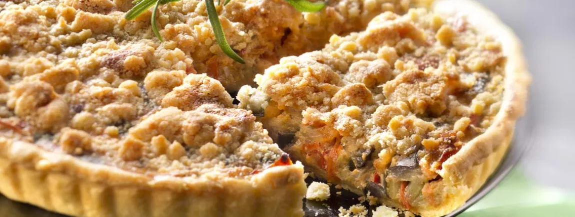 Crumble à la ratatouille à la moutarde de Dijon Amora ®