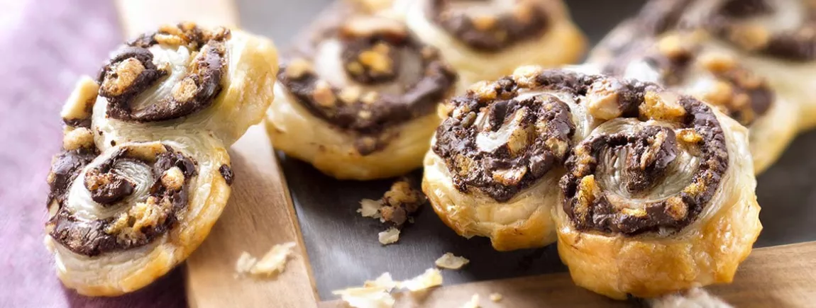 Palmiers au chocolat et Grany ® Noisettes Palmiers au chocolat et Grany® Noisettes