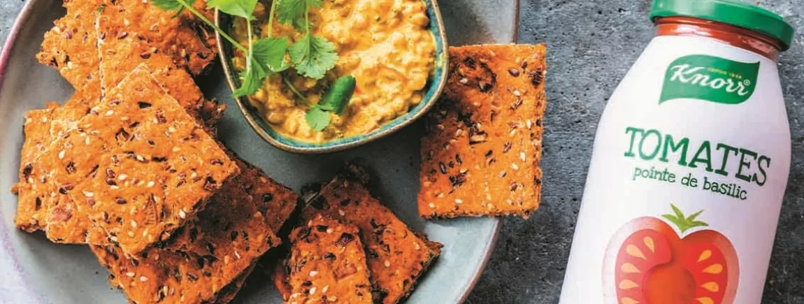 Crackers tomate et soupe