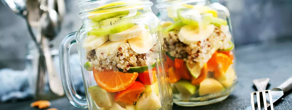 Verrines de taboulé de quinoa sauce Amora Un taboulé de quinoa en verrines avec Amora®
