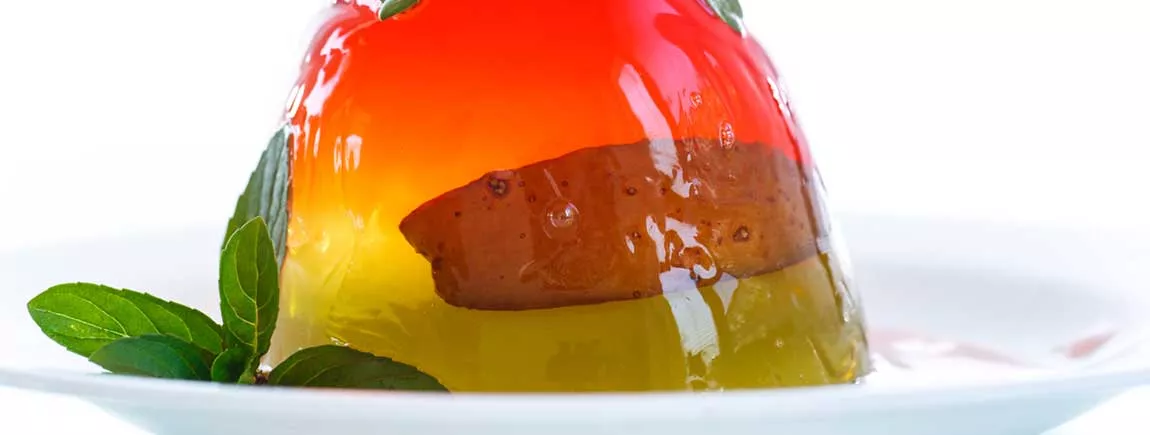 Pamplemousses et framboises en aspic avec Elephant® Pamplemousses et framboises en aspic avec Elephant®