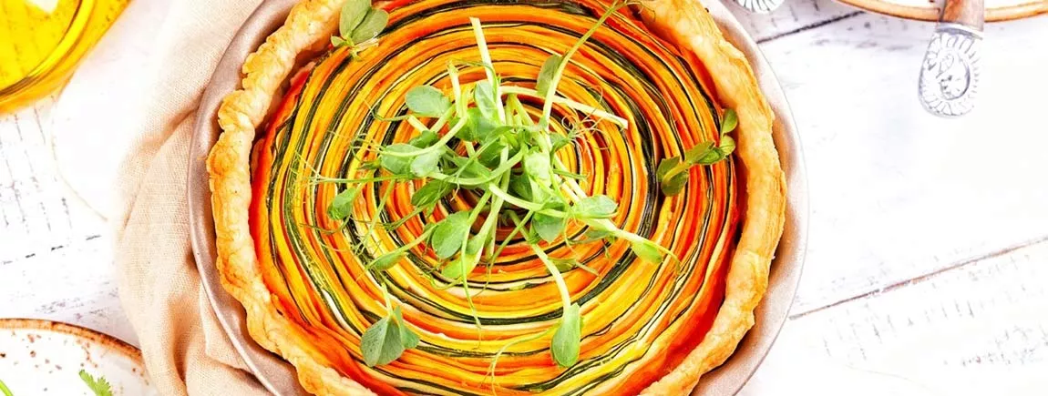 Tarte spirale aux courgettes et carottes Une tarte aux courgettes et carottes