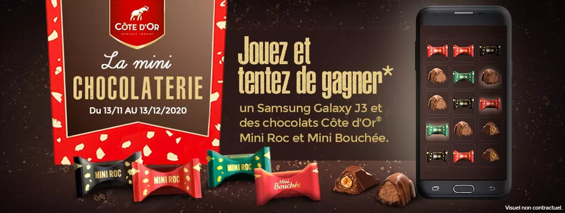 Tentez de remporter un téléphone portable Samsung Galaxy J3 en jouant avec les Mini Rocs et Mini bouchées Côte d’Or cdo