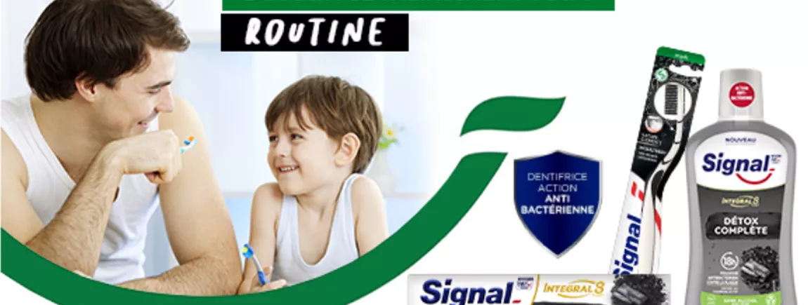 Des dents saines grâce à la routine Signal® Intégral 8 Nature Elements