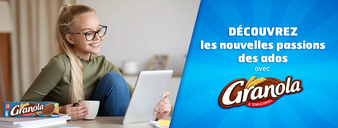 Zoom sur les nouvelles passions de nos ados avec Granola® Un ado à la maison