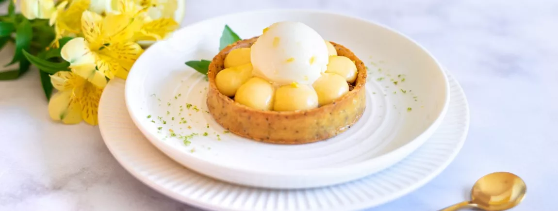 Tarte Citron Basilic avec Carte d’Or Citron – Noisette – Basilic – Tarte – Dessert - Recette