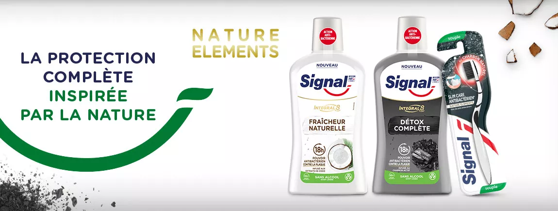 SIGNAL NATURE ELEMENTS : Complétez votre routine avec la brosse à dents et les bains de bouche inspirés par la nature !