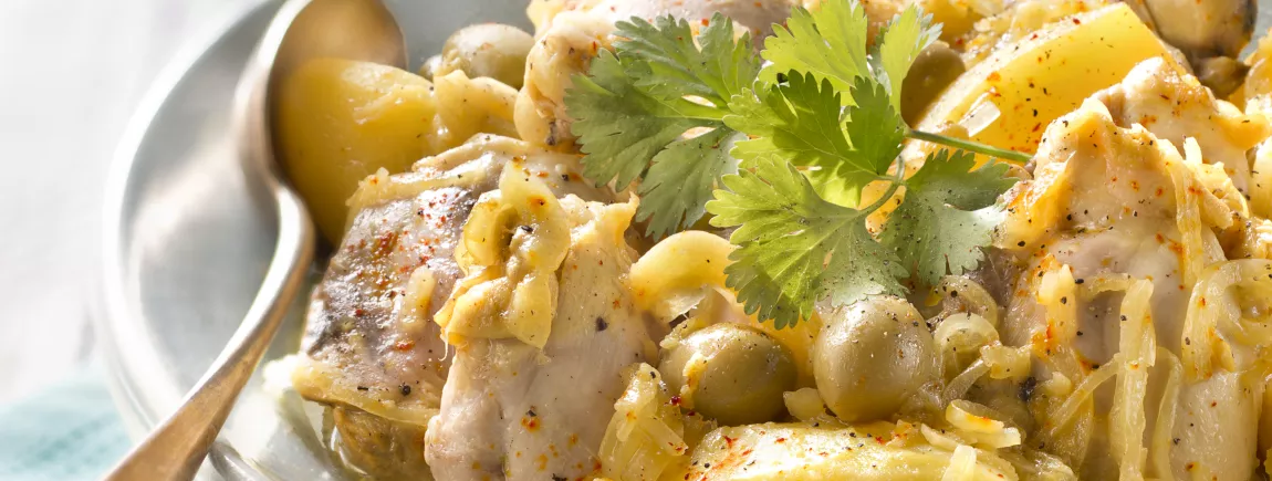 Poulet au safran et aux olives avec Fruit d'Or®