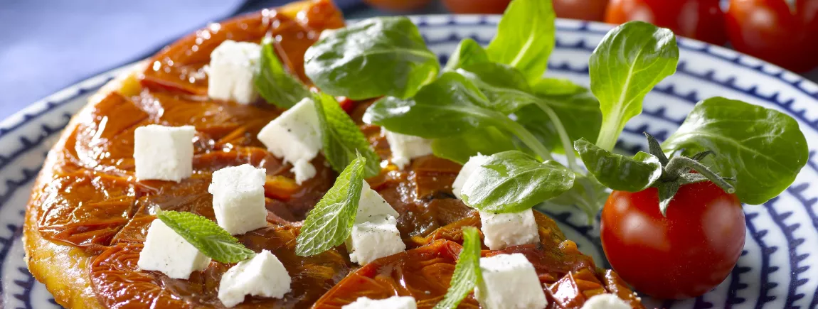 Tatin de tomates à la menthe fraîche avec Maizena® Tatin de tomates à la menthe fraîche avec Planta Fin®