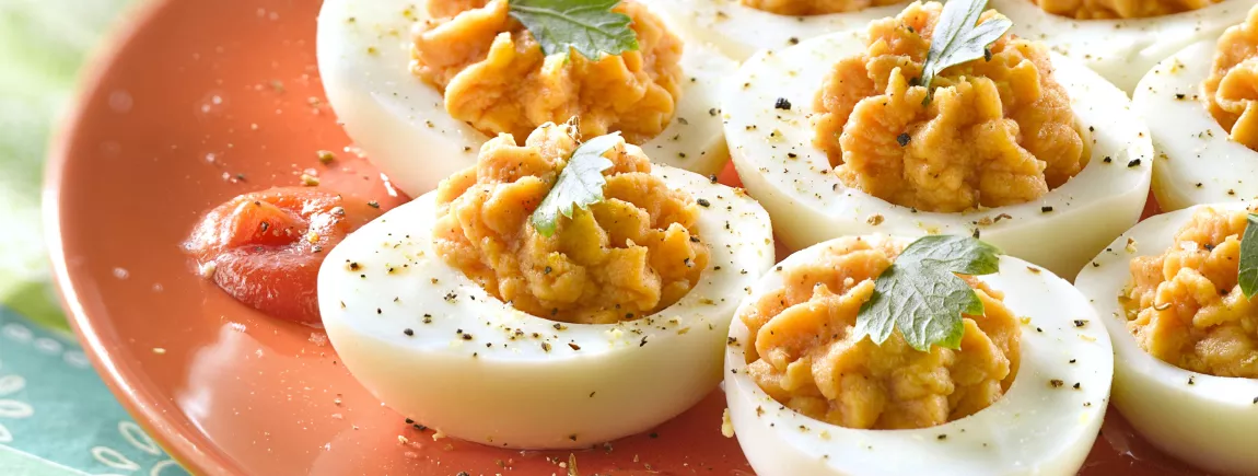 Œufs mimosa au Ketchup Amora ® Œufs mimosa au Ketchup Amora®