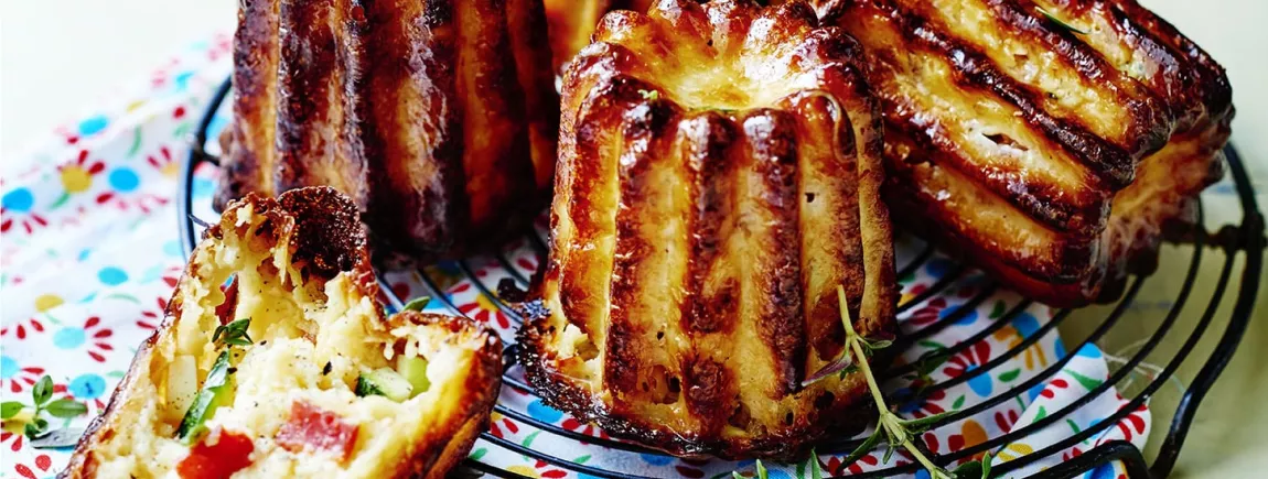 Cannelés chorizo, comté, courgette Cannelés chorizo, comté, courgette