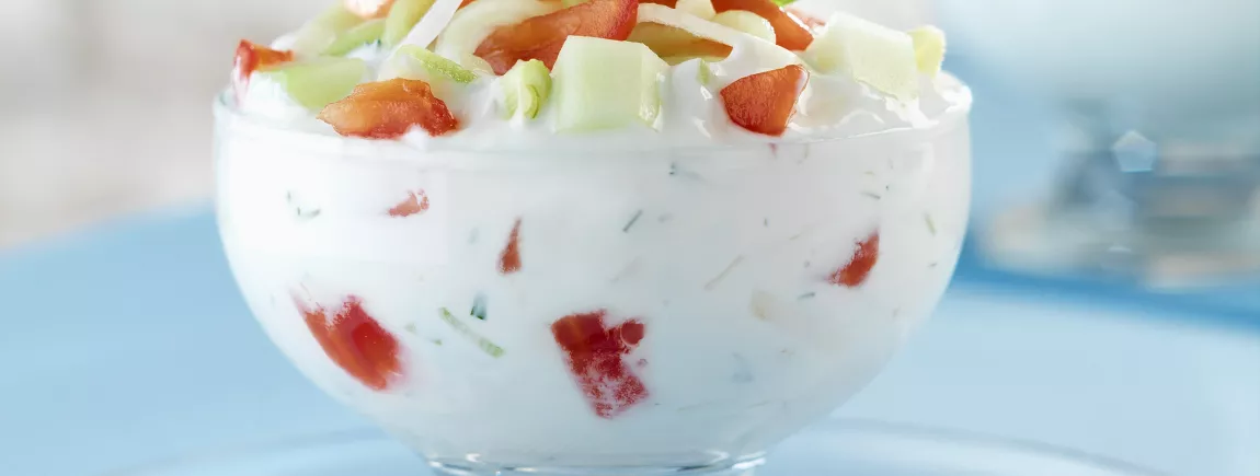 Salade de tomate et concombre au yaourt